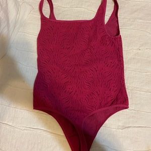 Pink Babaton Shapelace tank bodysuit